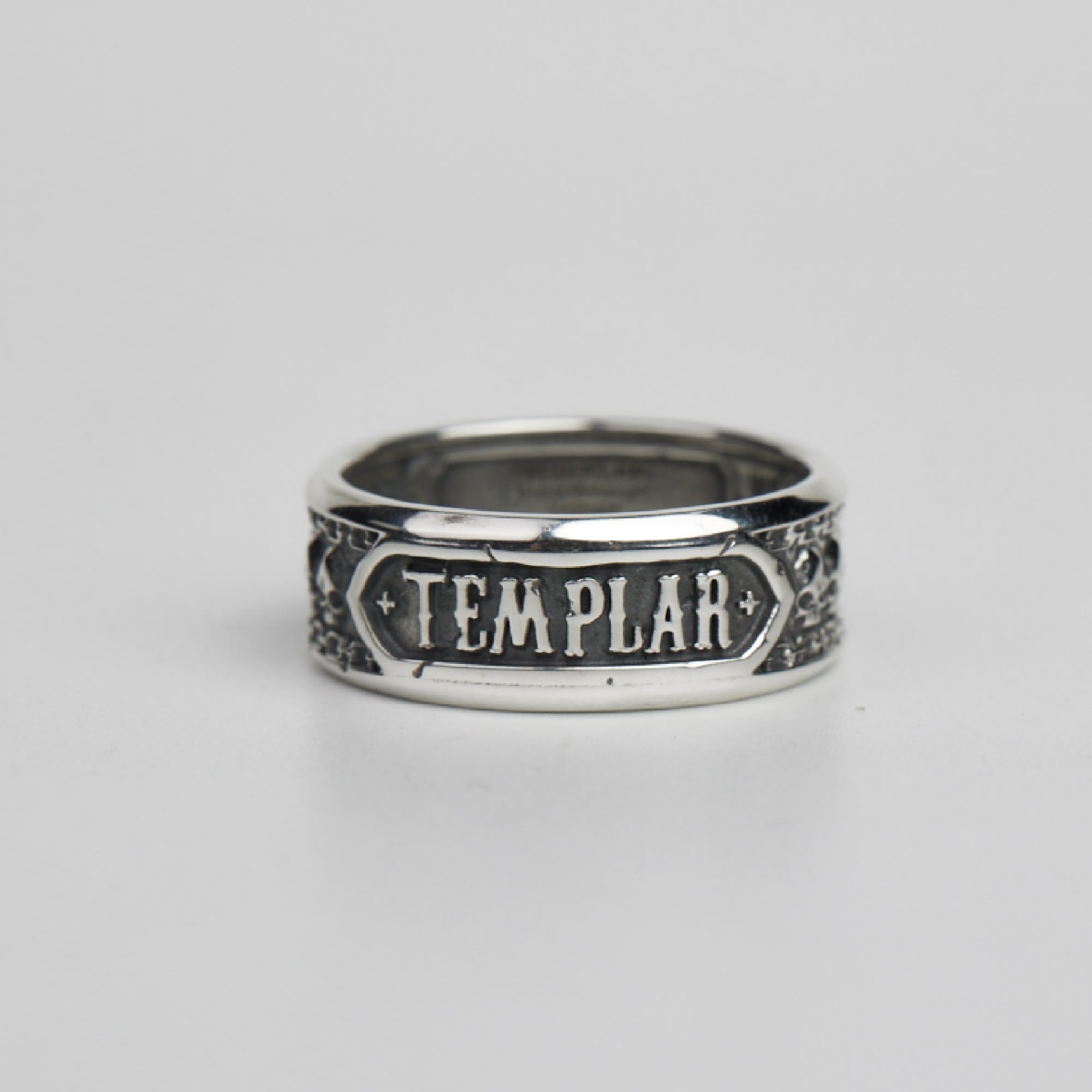 Black Templar Warhammer Ring of Crusader Vows Silver Empire Champion Ring Starforged